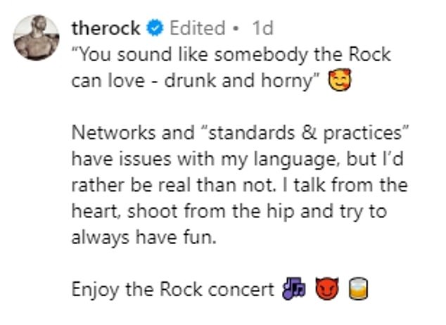 The Rock ответил на сообщение, в котором утверждалось, что некоторые в организации были возмущены его выходками.