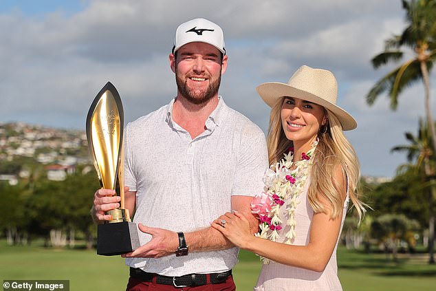 Мюррей и его невеста Кристиана после победы на Sony Open на Гавайях в январе.