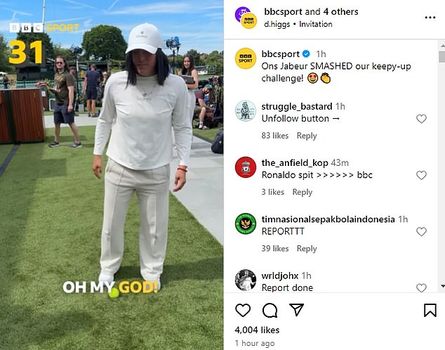 Сотни фанатов Криштиану Роналду устроили хаос в комментариях к посту BBC Sport в Instagram